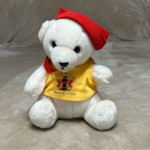 Giorgio Beverly Hills White Santa Holiday Stuffed Animal Bear Caltoy